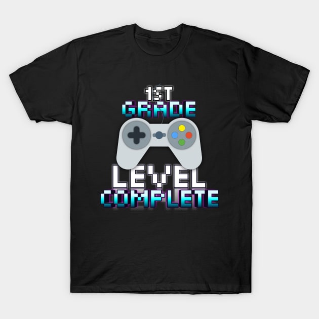 1st Grade Kids Gamer School T-Shirt by MaystarUniverse